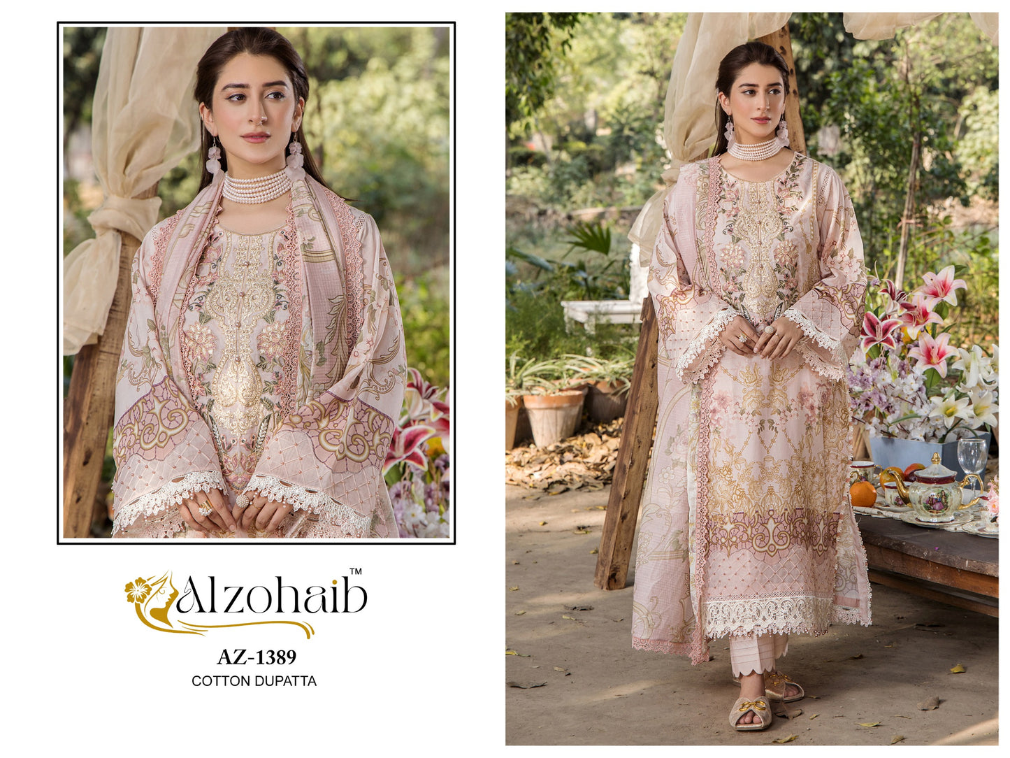 Az-1389 Aaida Vol 2 Al Zohaib Pure Cotton Pakistani Salwar Suits