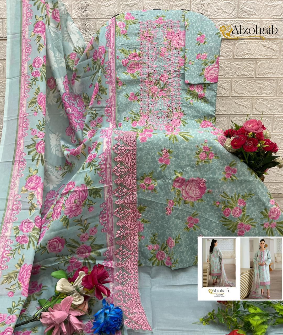 Az-1398 Riwayat Vol 2 Al Zohaib Pure Cotton Pakistani Salwar Suits
