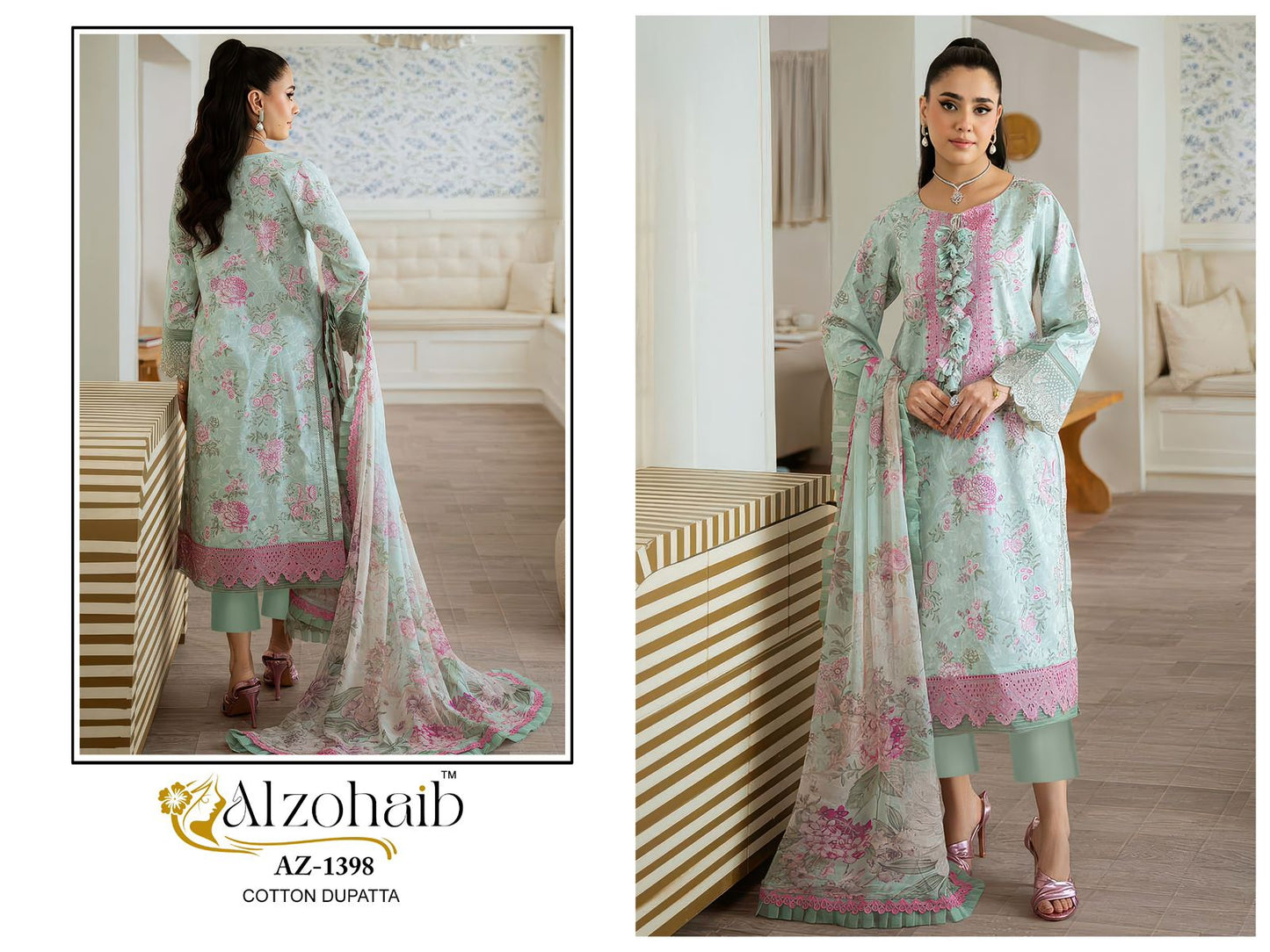 Az-1398 Riwayat Vol 2 Al Zohaib Pure Cotton Pakistani Salwar Suits