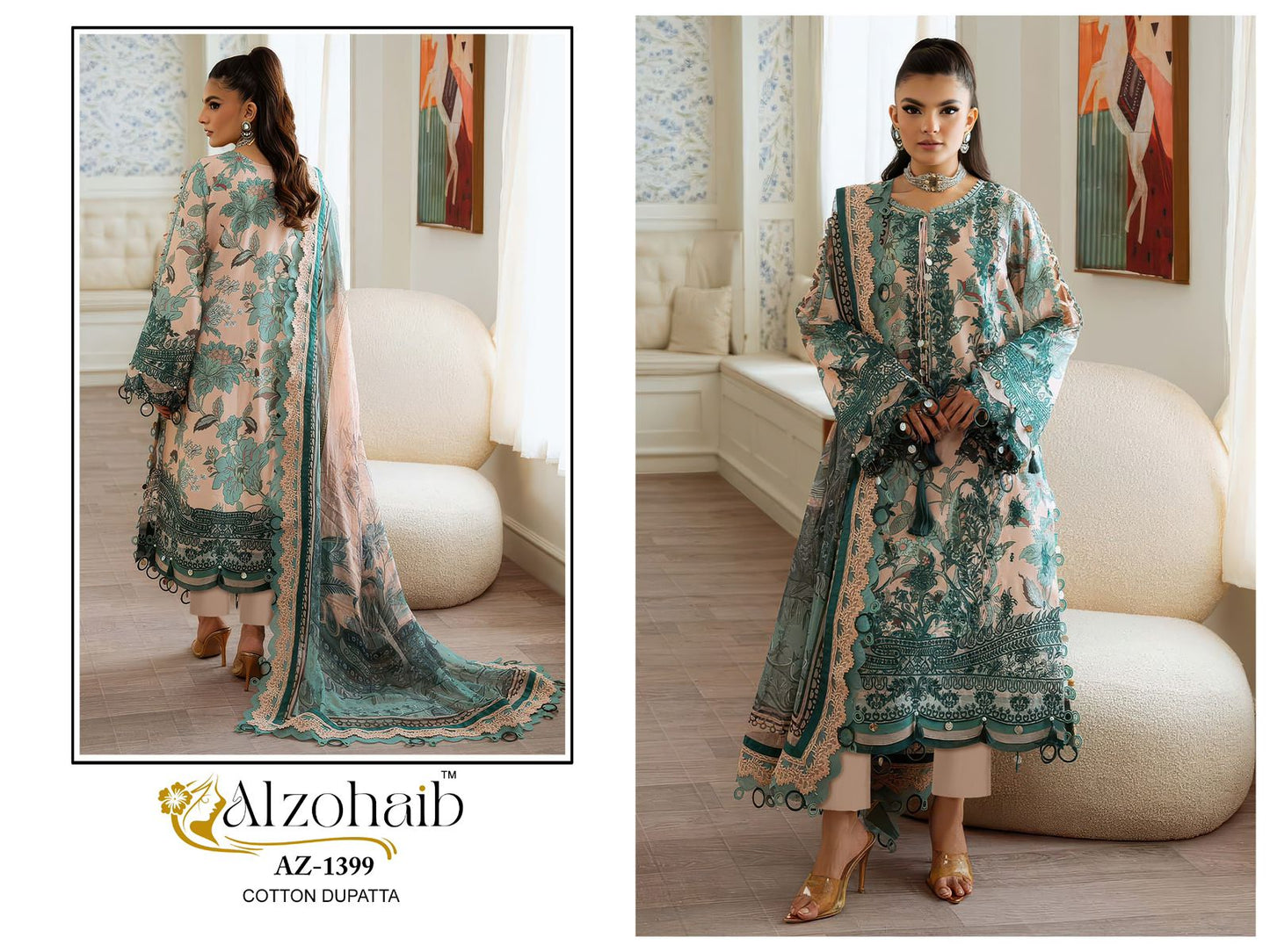 Az-1399 Riwayat Vol 1 Al Zohaib Pure Cotton Pakistani Salwar Suits