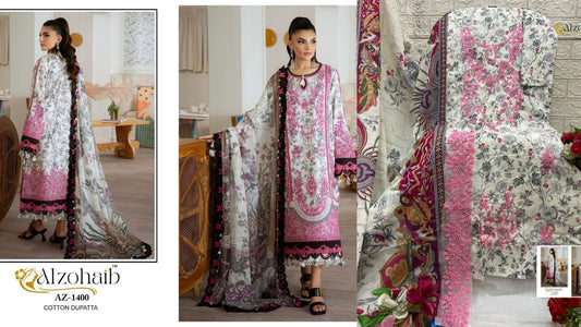 Az-1400 Al Zohaib Pure Cotton Pakistani Salwar Suits