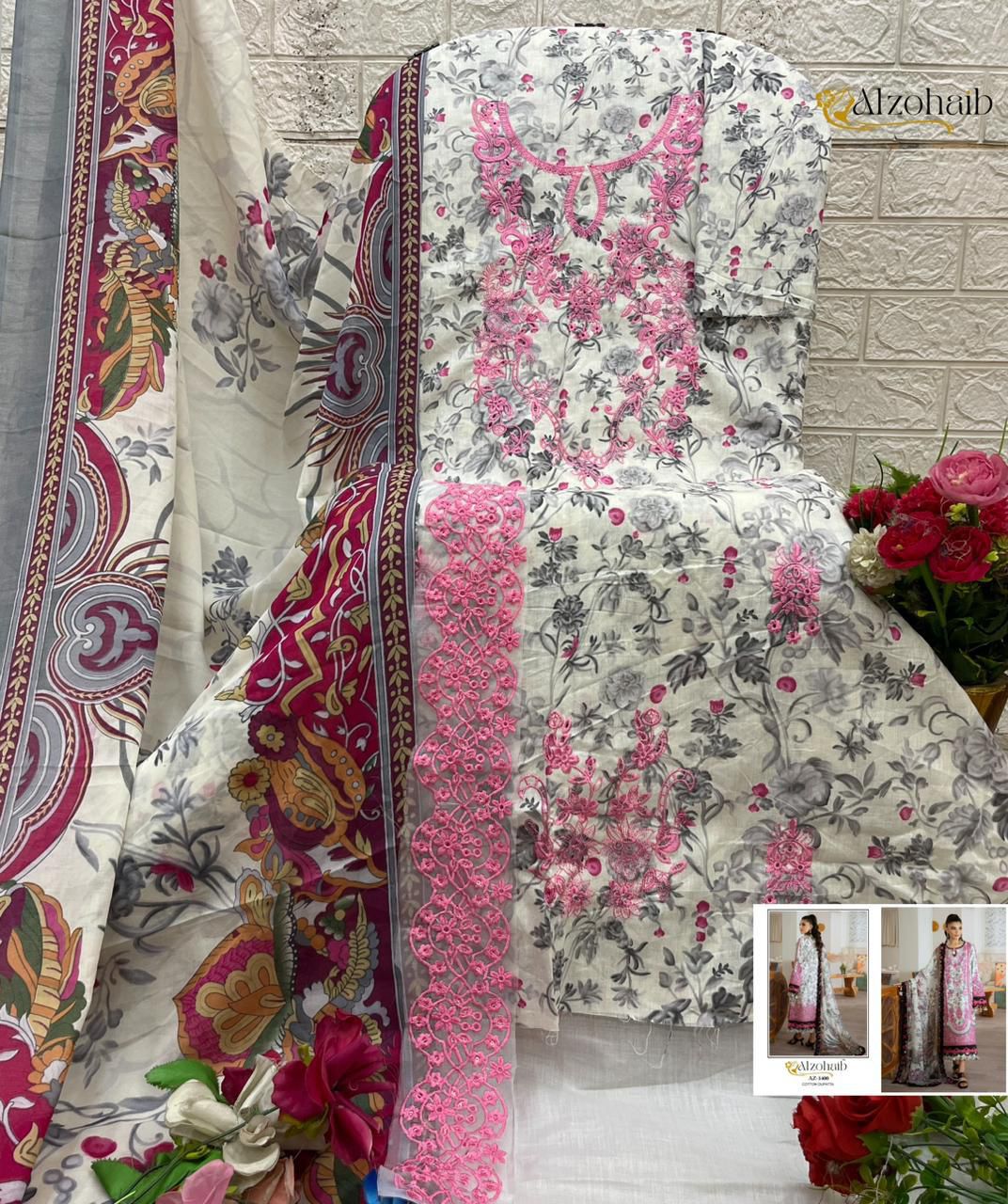 Az-1400 Riwayat Vol 2 Al Zohaib Pure Cotton Pakistani Salwar Suits