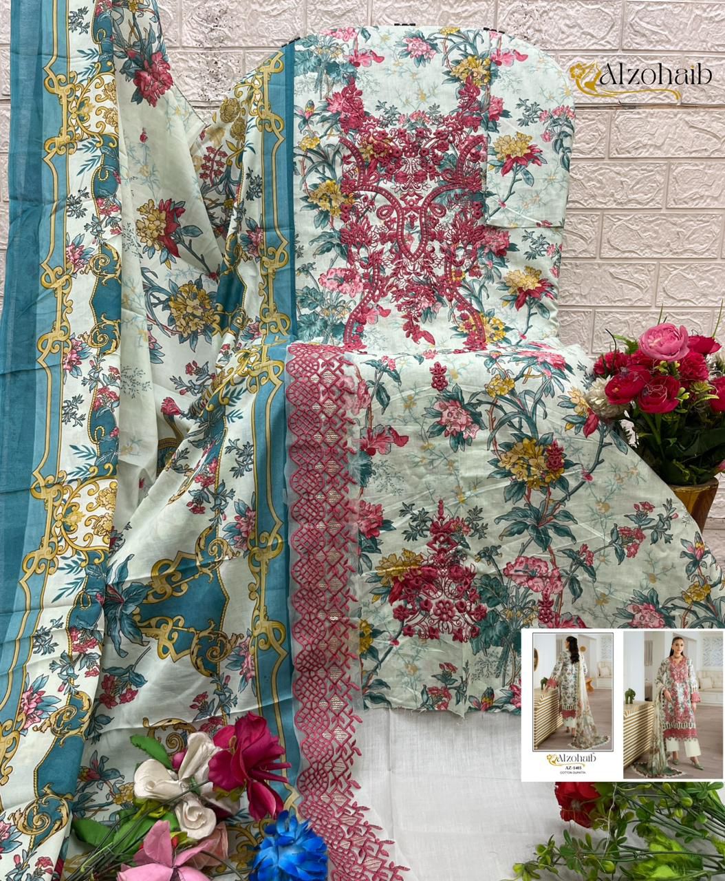 Az-1403 Riwayat Vol 1 Al Zohaib Pure Cotton Pakistani Salwar Suits