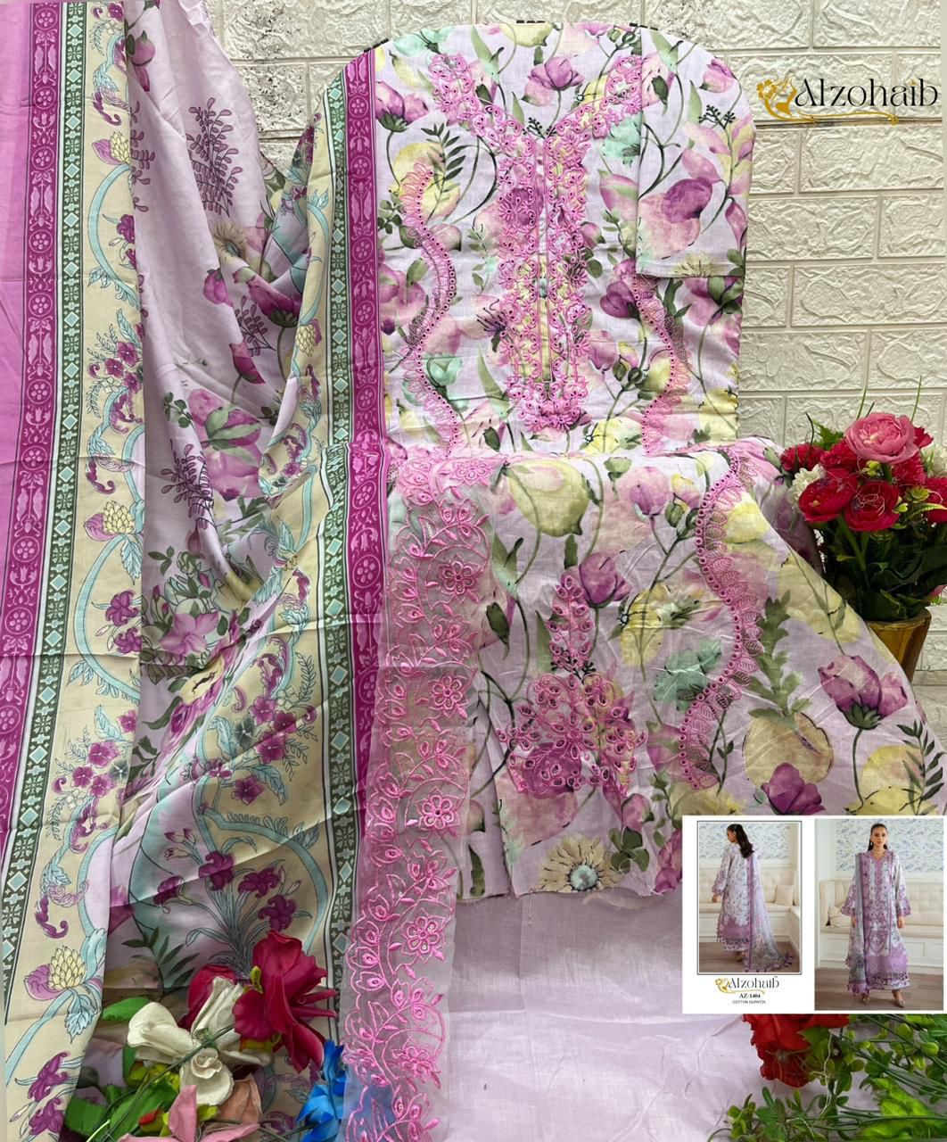 Az-1404 Riwayat Vol 2 Al Zohaib Pure Cotton Pakistani Salwar Suits