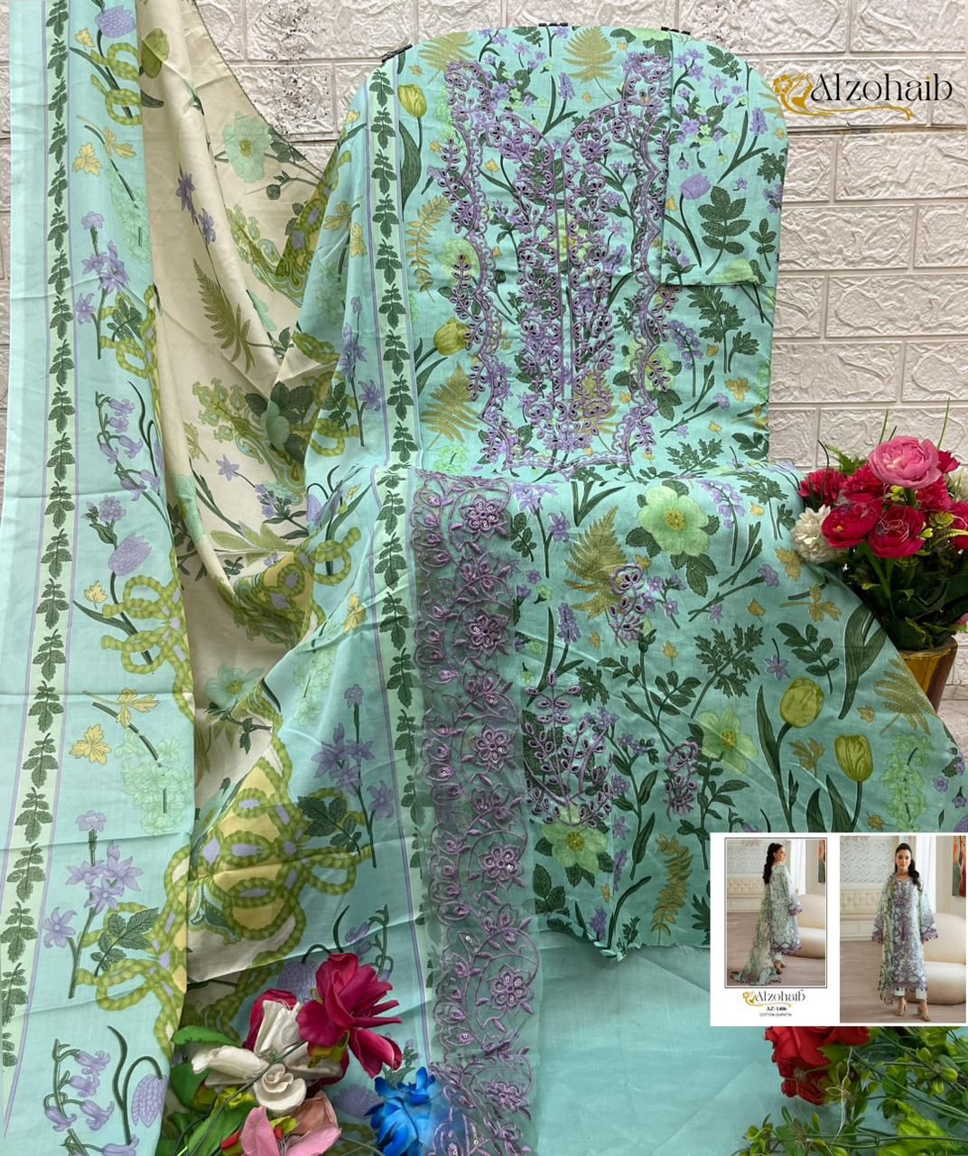 Az-1406 Riwayat Vol 1 Al Zohaib Pure Cotton Pakistani Salwar Suits