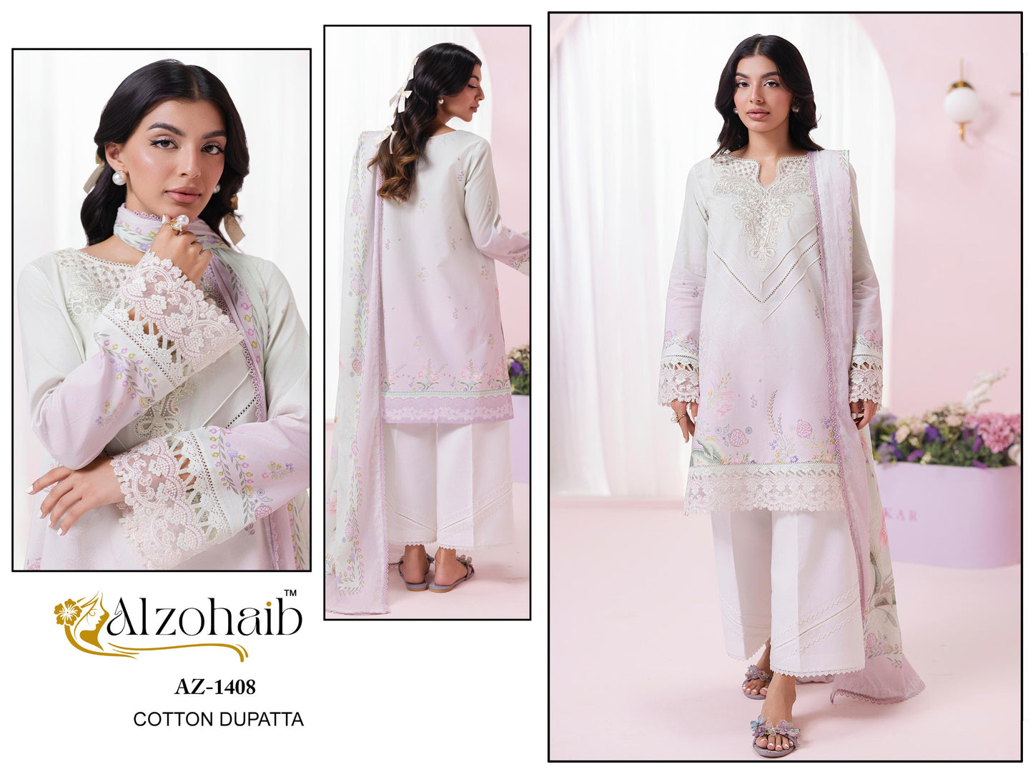 Az-1408 Itrh Vol 1 Al Zohaib Pure Cotton Pakistani Salwar Suits