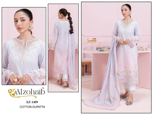 Az-1409 Itrh Vol 2 Al Zohaib Pure Cotton Pakistani Salwar Suits