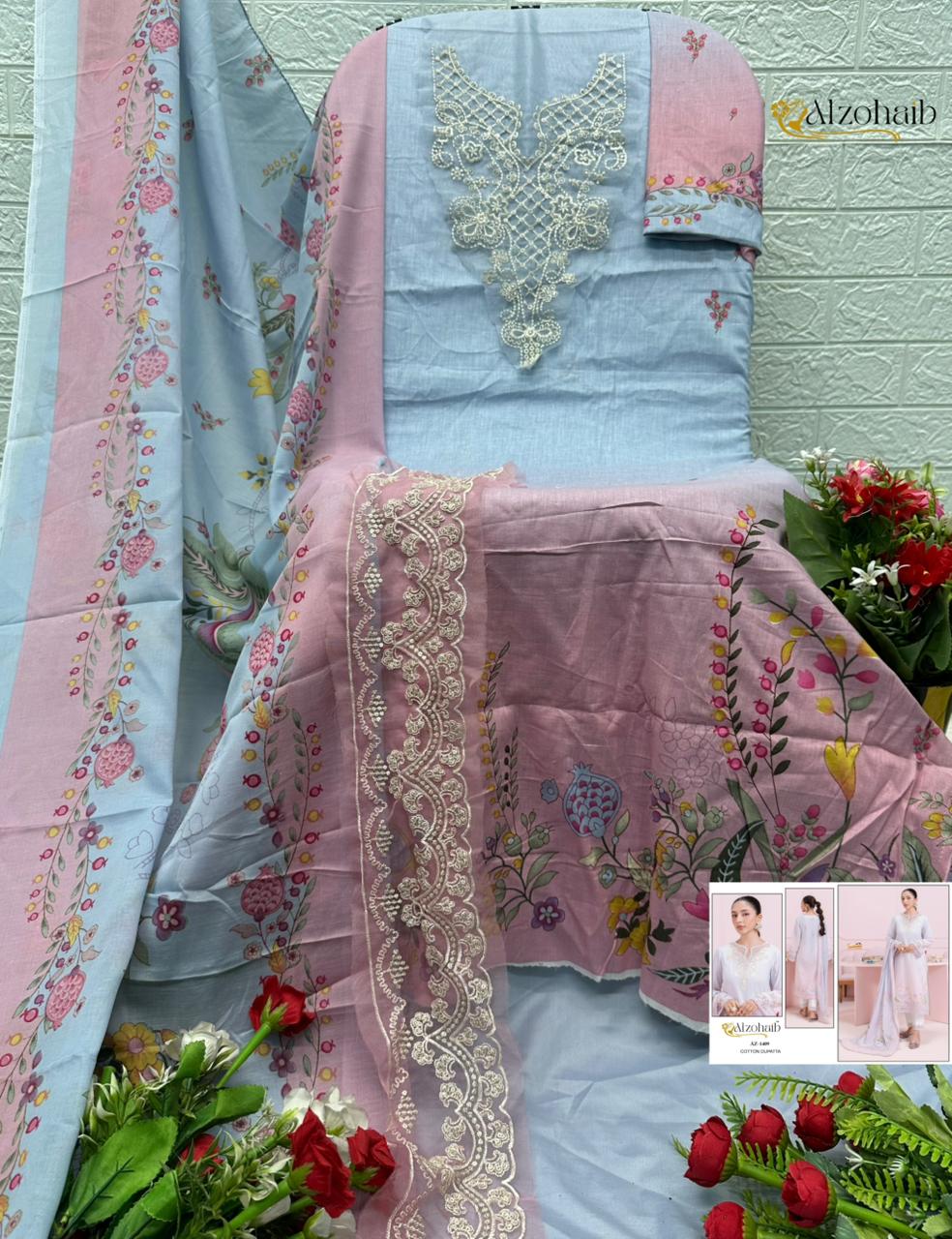 Az-1409 Itrh Vol 2 Al Zohaib Pure Cotton Pakistani Salwar Suits