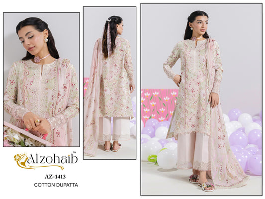 Az-1413 Itrh Vol 2 Al Zohaib Pure Cotton Pakistani Salwar Suits