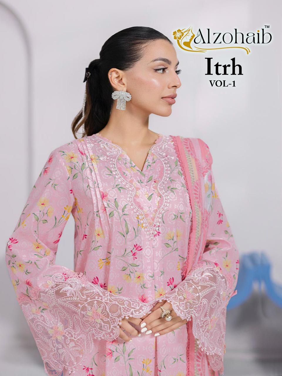 Az-1414 Itrh Vol 1 Al Zohaib Pure Cotton Pakistani Salwar Suits
