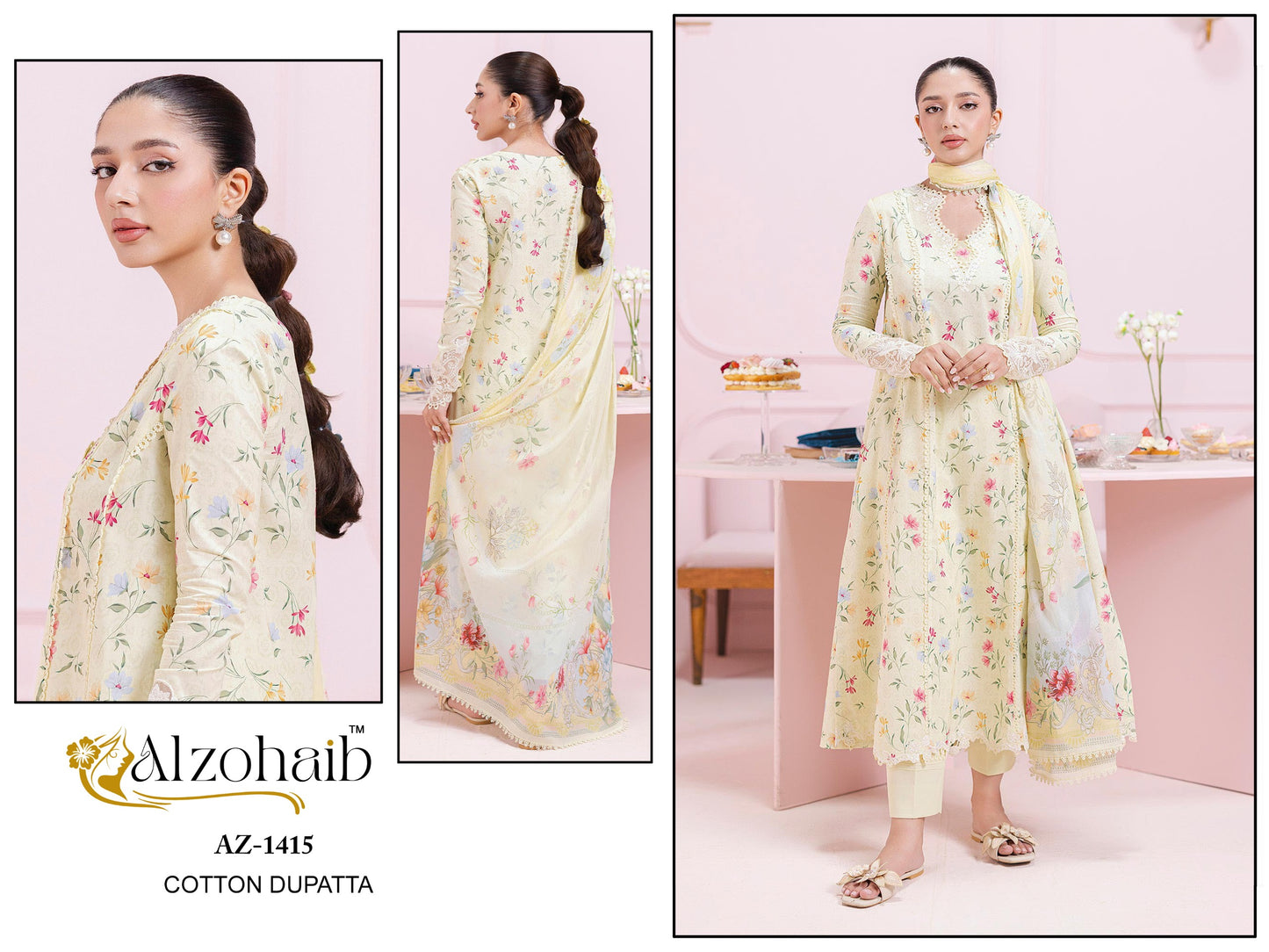 Az-1415 Itrh Vol 2 Al Zohaib Pure Cotton Pakistani Salwar Suits