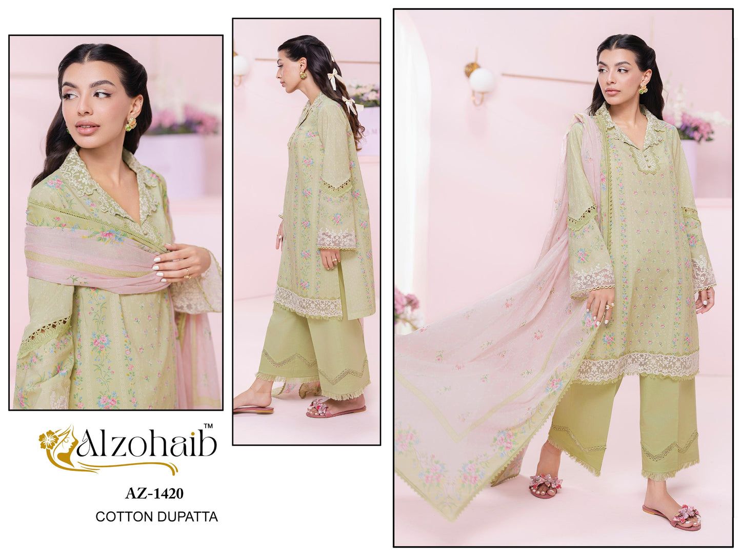 Az-1420 Itrh Vol 1 Al Zohaib Pure Cotton Pakistani Salwar Suits