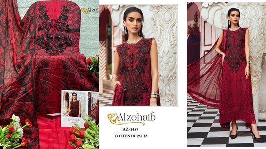 Az-1457 Al Zohaib Pure Cotton Pakistani Salwar Suits