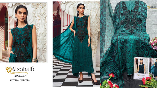 Az-1464-C Al Zohaib Pure Cotton Pakistani Salwar Suits