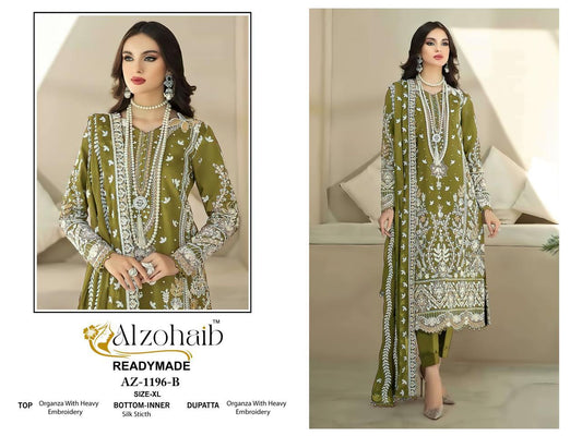 Az1196B Al Zohaib Organza Pakistani Salwar Suits