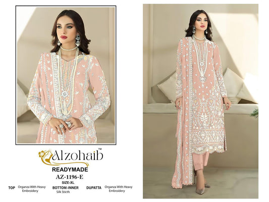 Az1196E Al Zohaib Organza Pakistani Readymade Suits