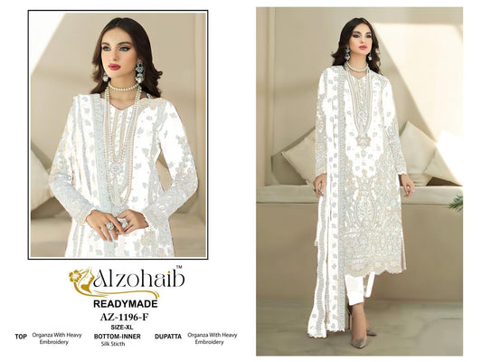 Az1196F Al Zohaib Organza Pakistani Readymade Suits