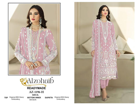 Az1196H Al Zohaib Organza Pakistani Readymade Suits