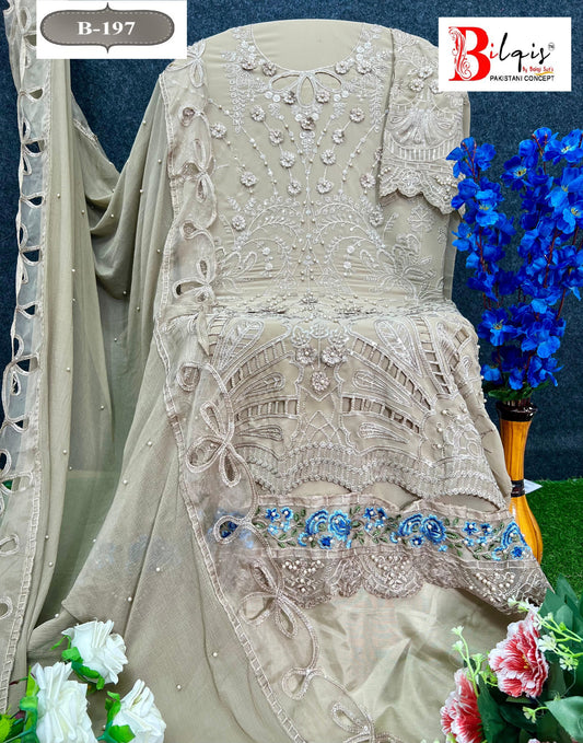 B-197 Bilqis Fox Georgette Pakistani Salwar Suits