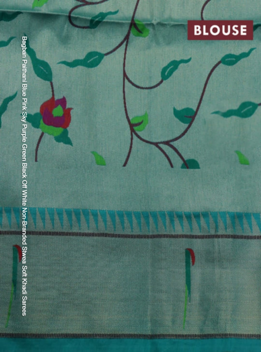Bagban Paithani Blue Pink Sky Purple Green Black Off White Non-Branded Stwea Soft Khadi Sarees