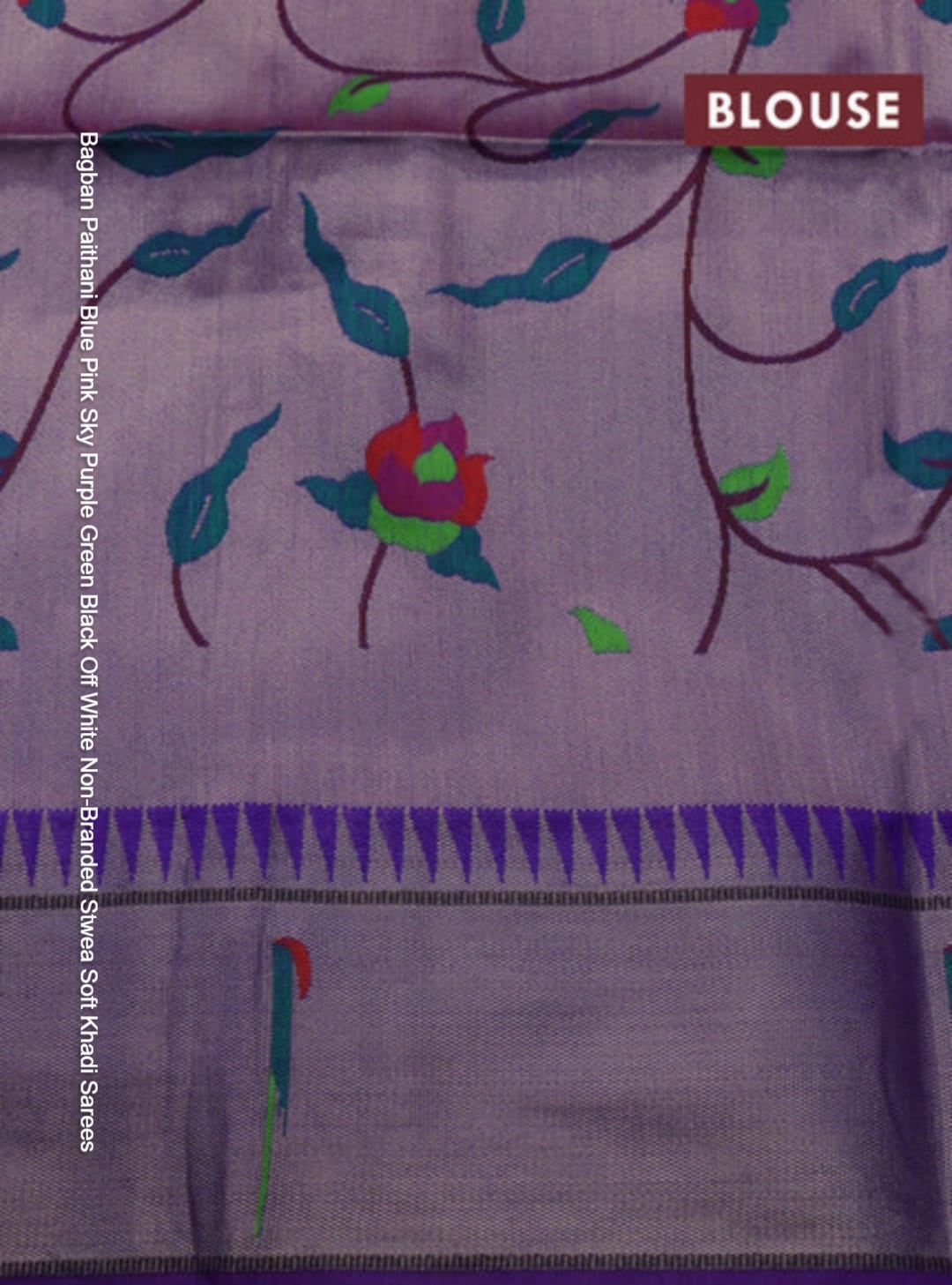 Bagban Paithani Blue Pink Sky Purple Green Black Off White Non-Branded Stwea Soft Khadi Sarees