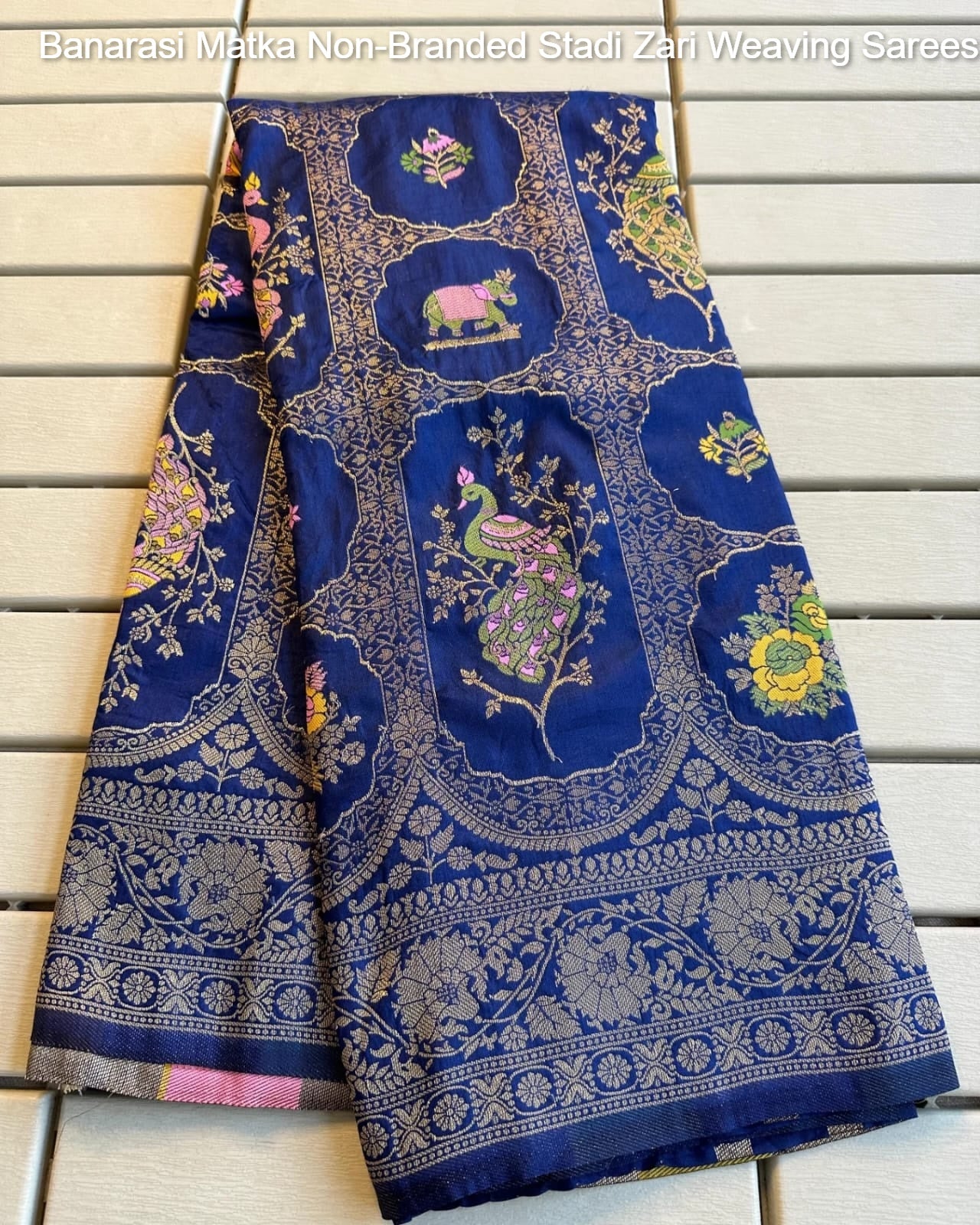 Banarasi Matka Non-Branded Stadi Zari Weaving Sarees
