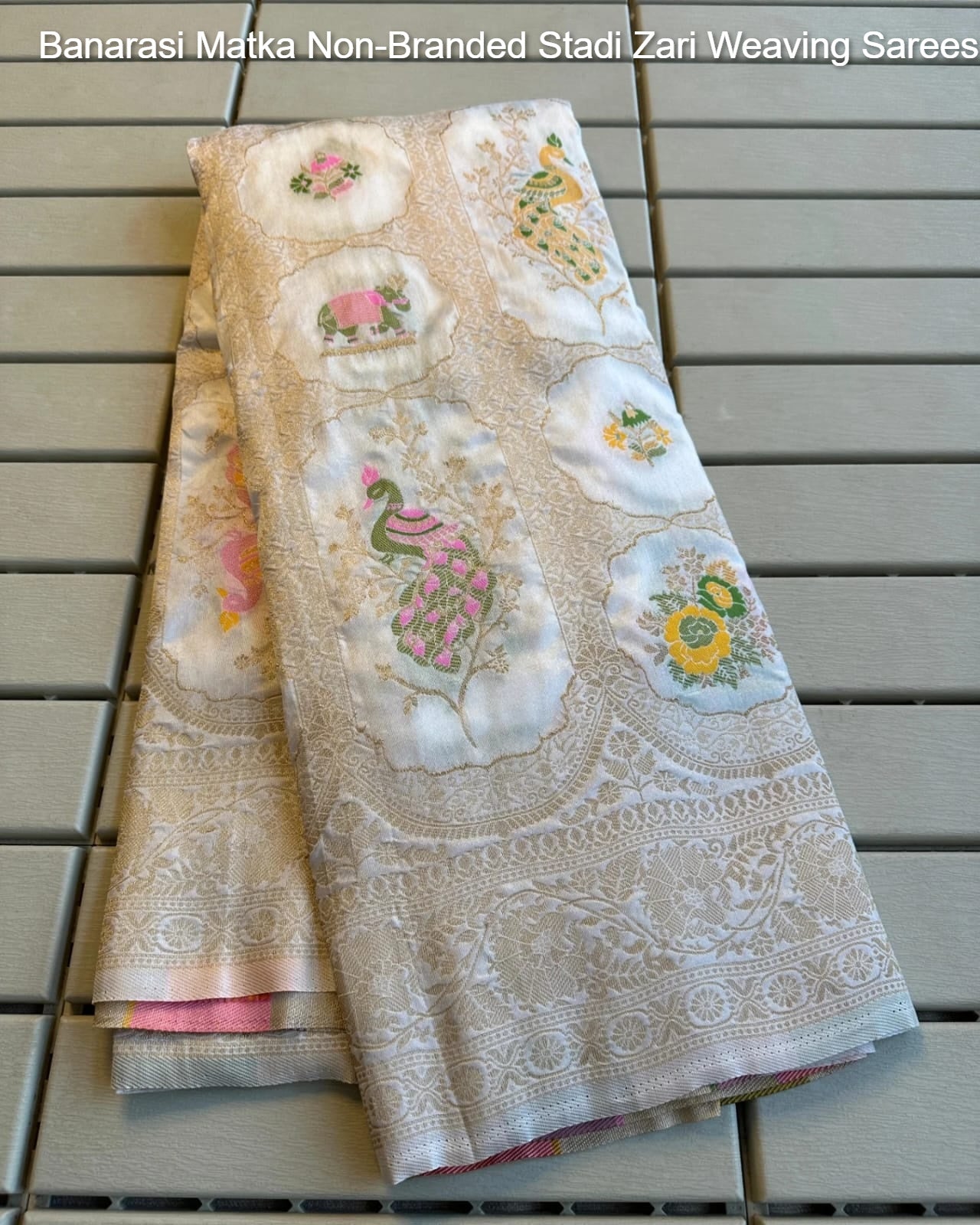 Banarasi Matka Non-Branded Stadi Zari Weaving Sarees