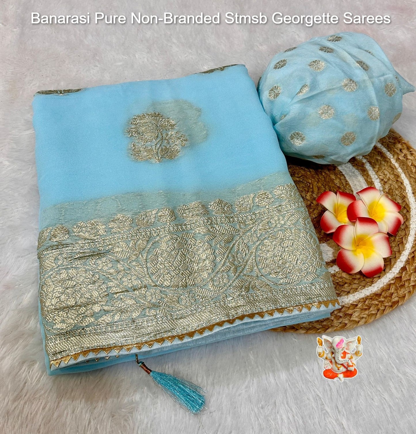 Banarasi Pure Non-Branded Stmsb Georgette Sarees