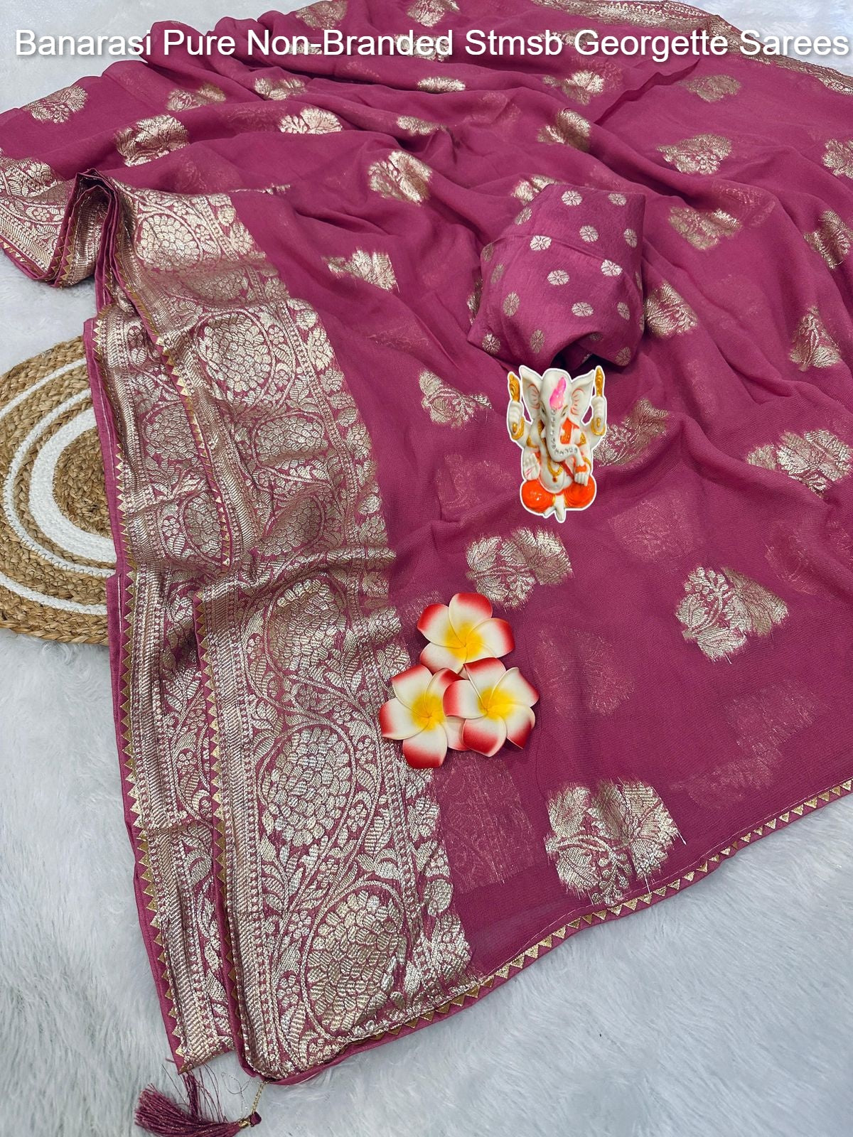 Banarasi Pure Non-Branded Stmsb Georgette Sarees