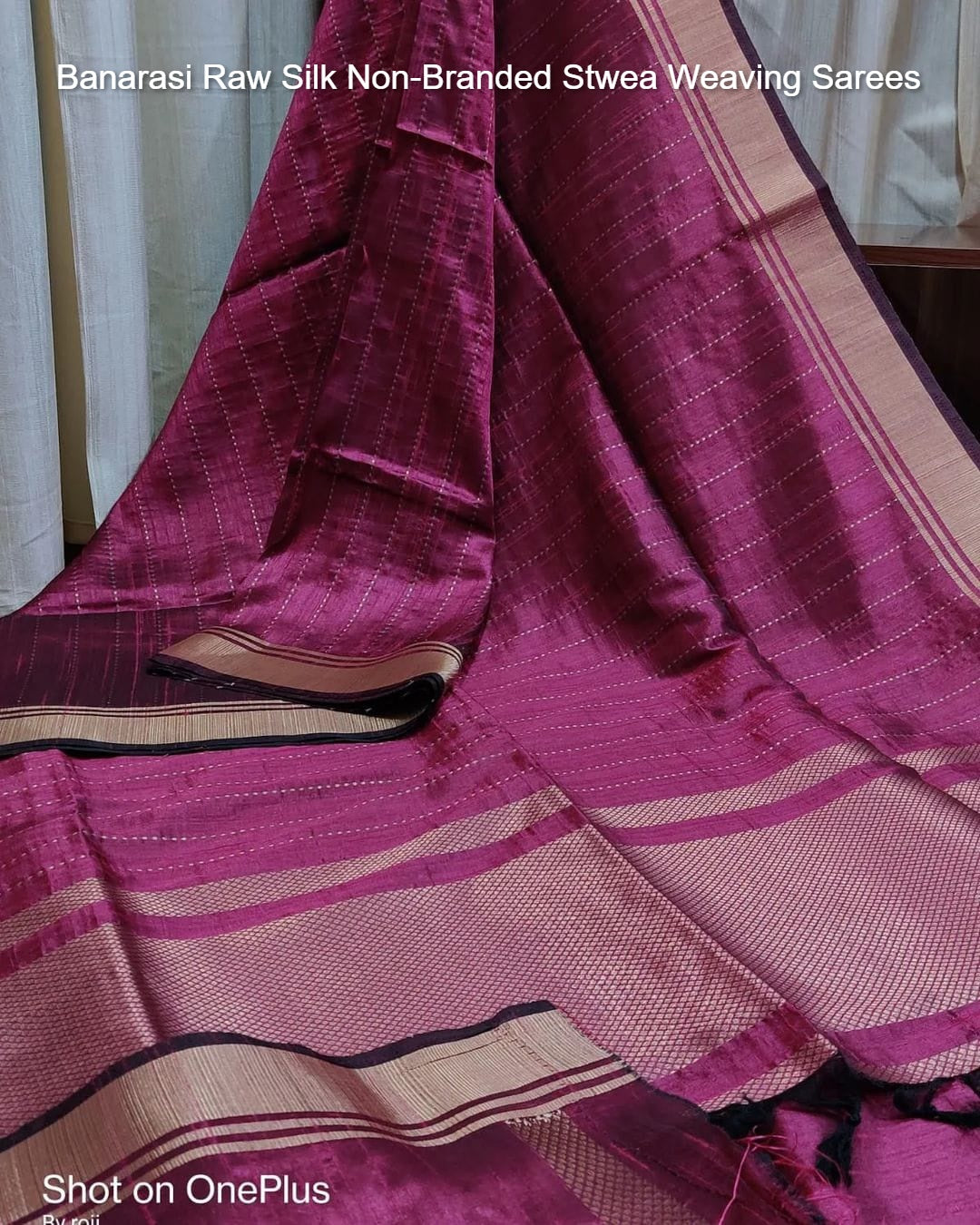 Banarasi Raw Silk Non-Branded Stwea Weaving Sarees