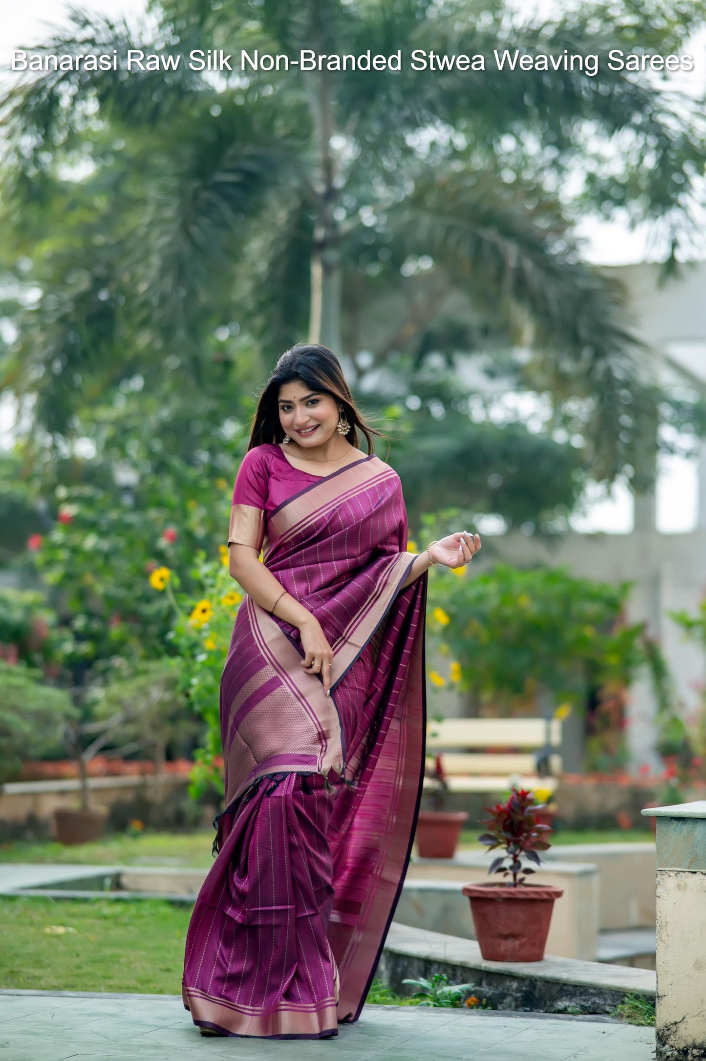 Banarasi Raw Silk Non-Branded Stwea Weaving Sarees