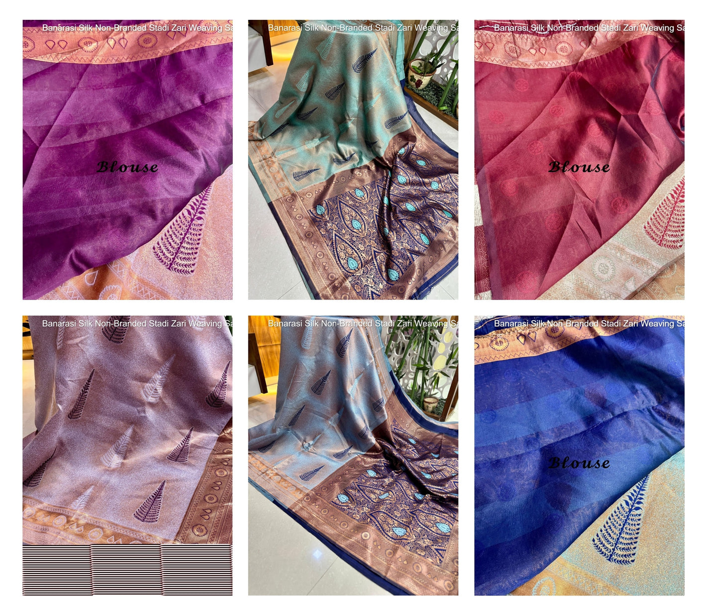 Banarasi Silk Non-Branded Stadi Zari Weaving Sarees