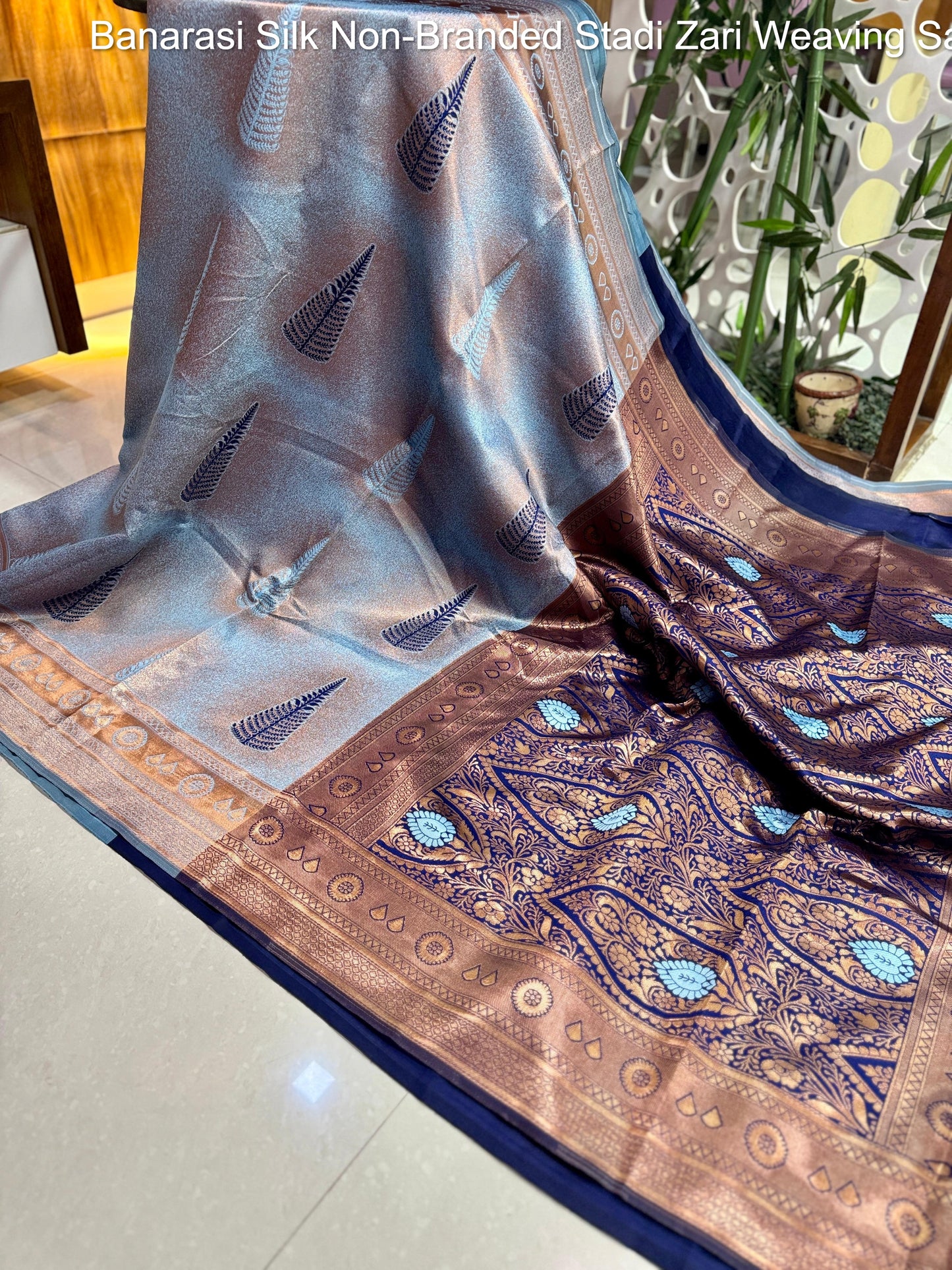 Banarasi Silk Non-Branded Stadi Zari Weaving Sarees