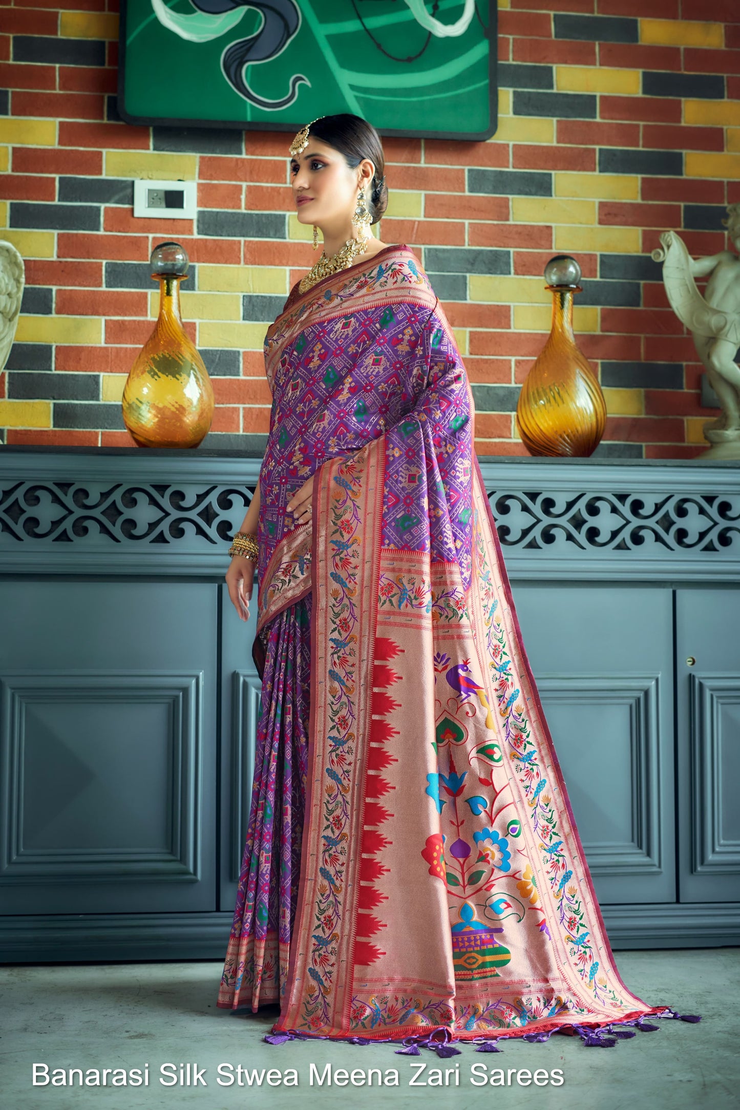 Banarasi Silk Stwea Meena Zari Sarees