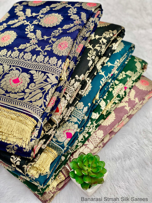 Banarasi Stmah Silk Sarees