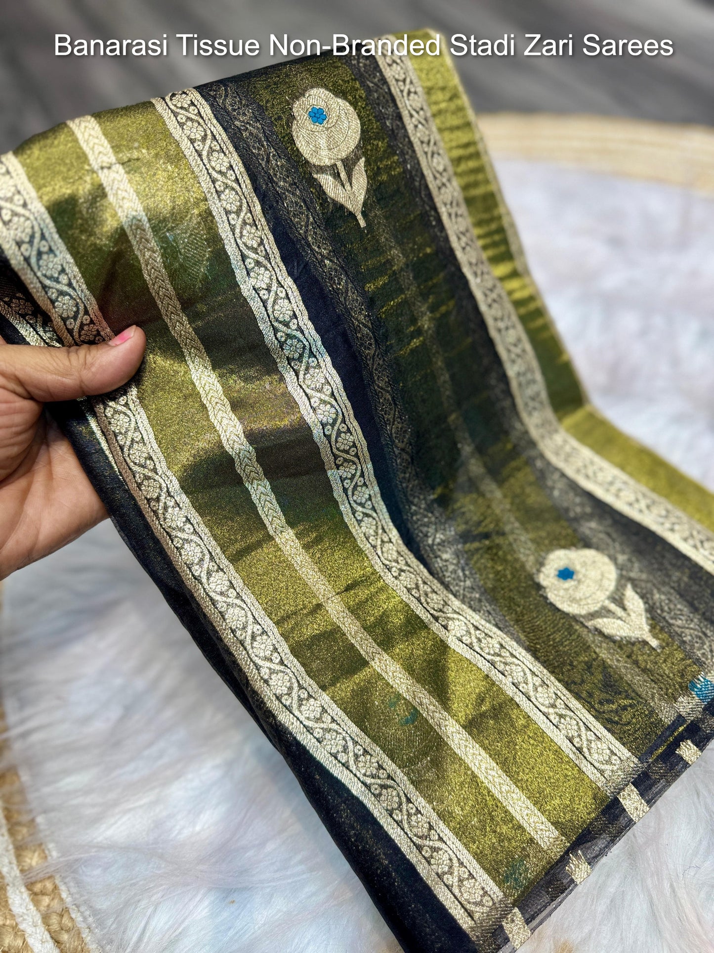 Banarasi Tissue Non-Branded Stadi Zari Sarees