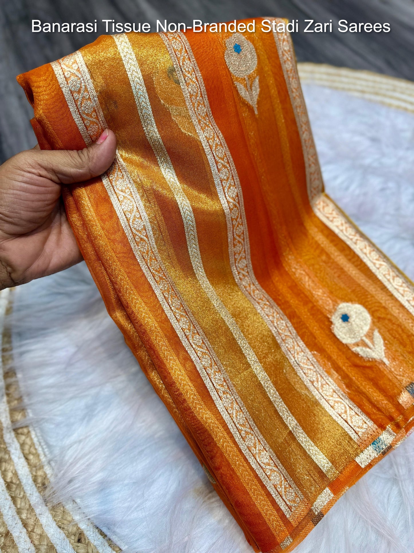 Banarasi Tissue Non-Branded Stadi Zari Sarees