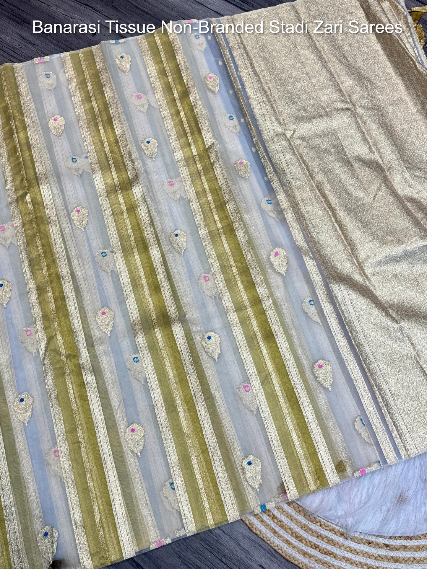 Banarasi Tissue Non-Branded Stadi Zari Sarees