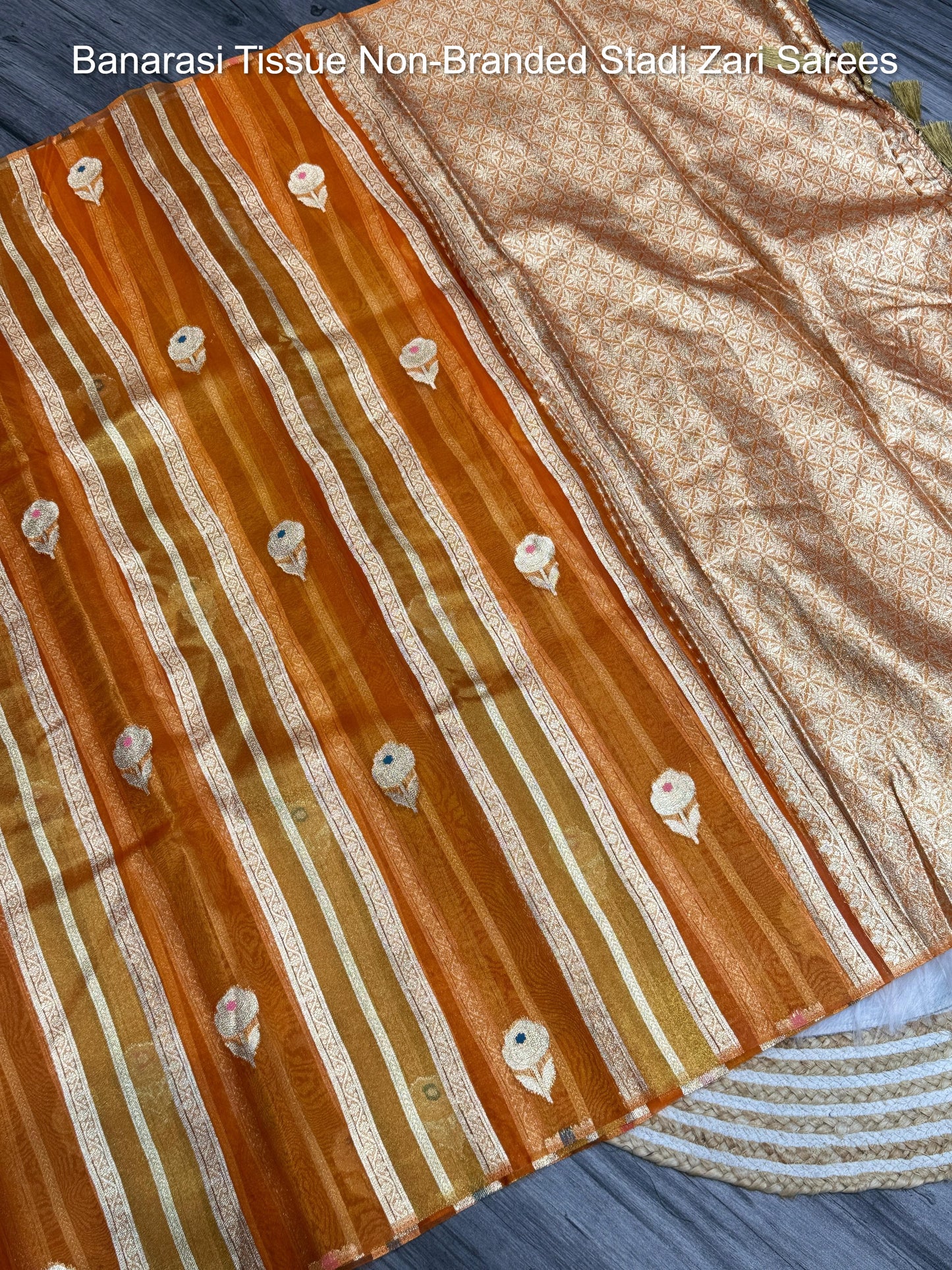 Banarasi Tissue Non-Branded Stadi Zari Sarees