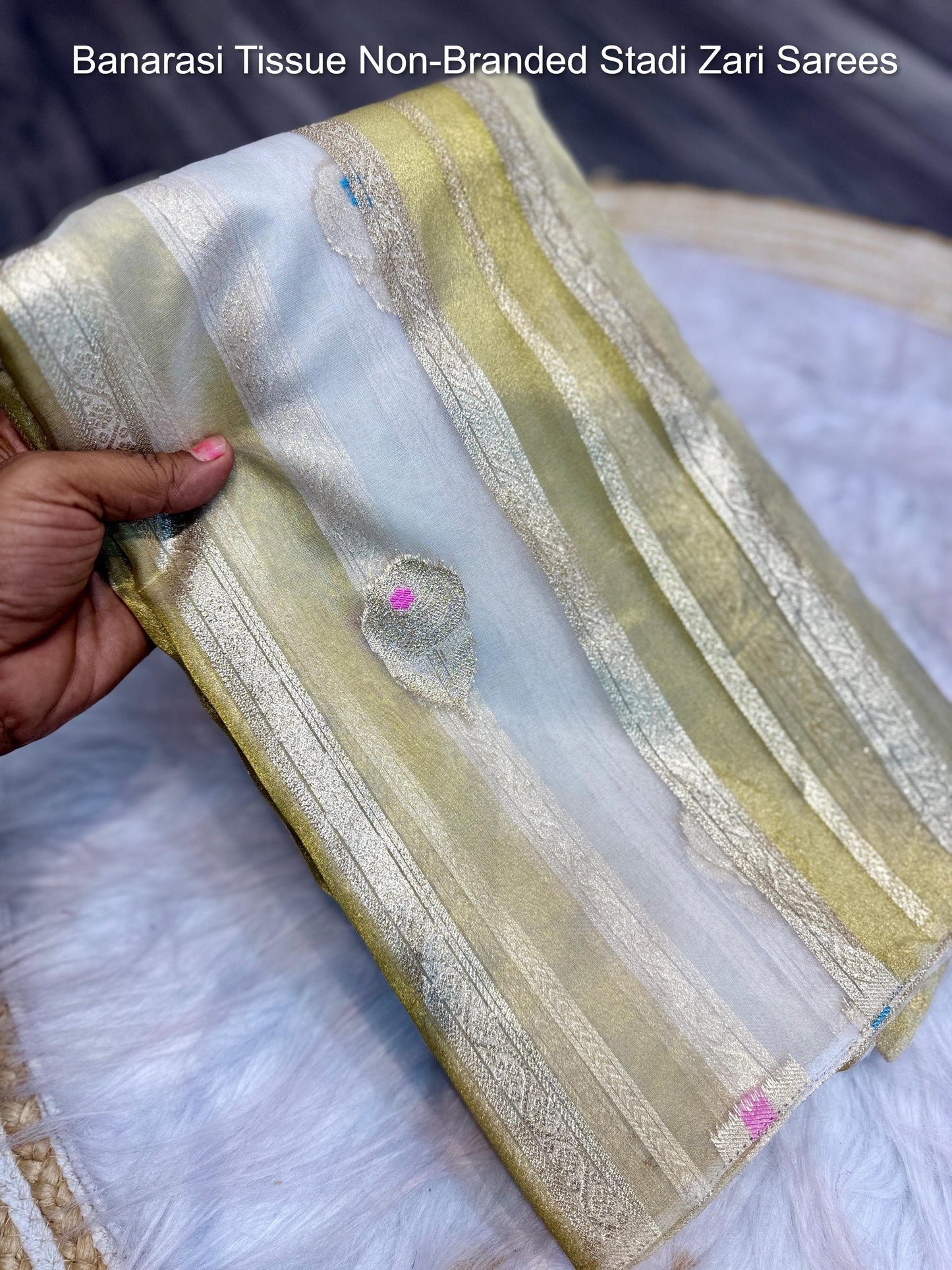 Banarasi Tissue Non-Branded Stadi Zari Sarees