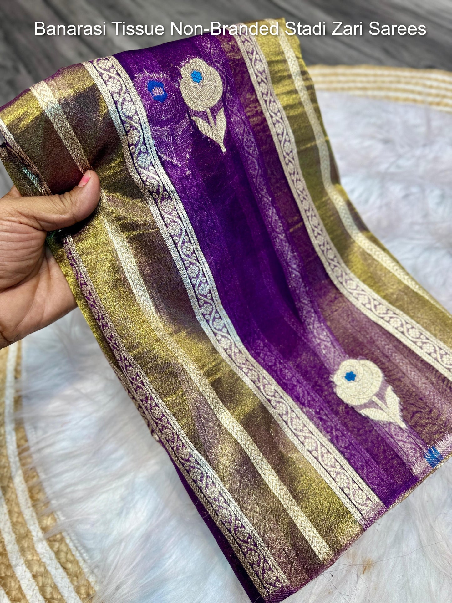 Banarasi Tissue Non-Branded Stadi Zari Sarees