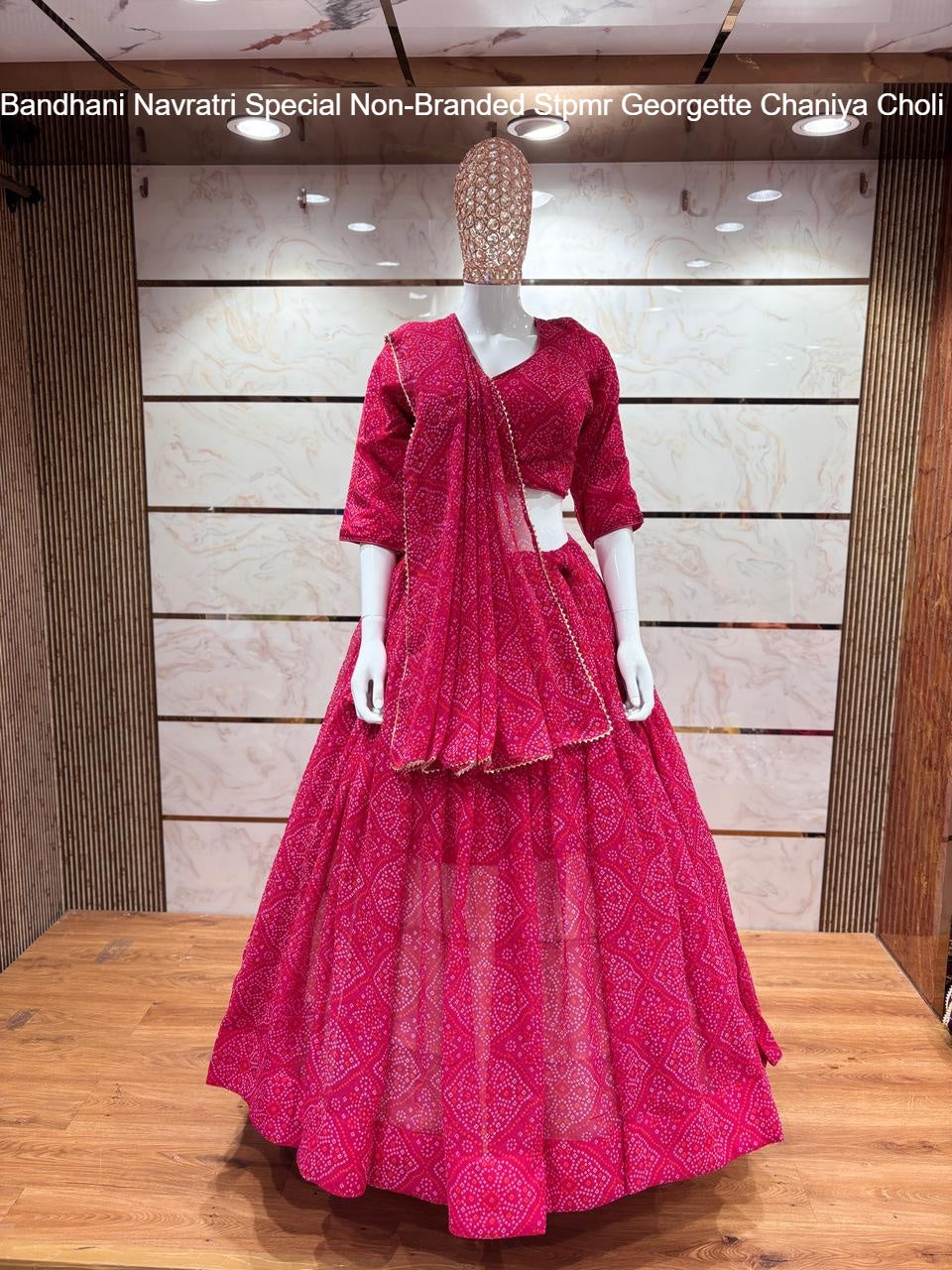 Bandhani Navratri Special Non-Branded Stpmr Georgette Chaniya Choli