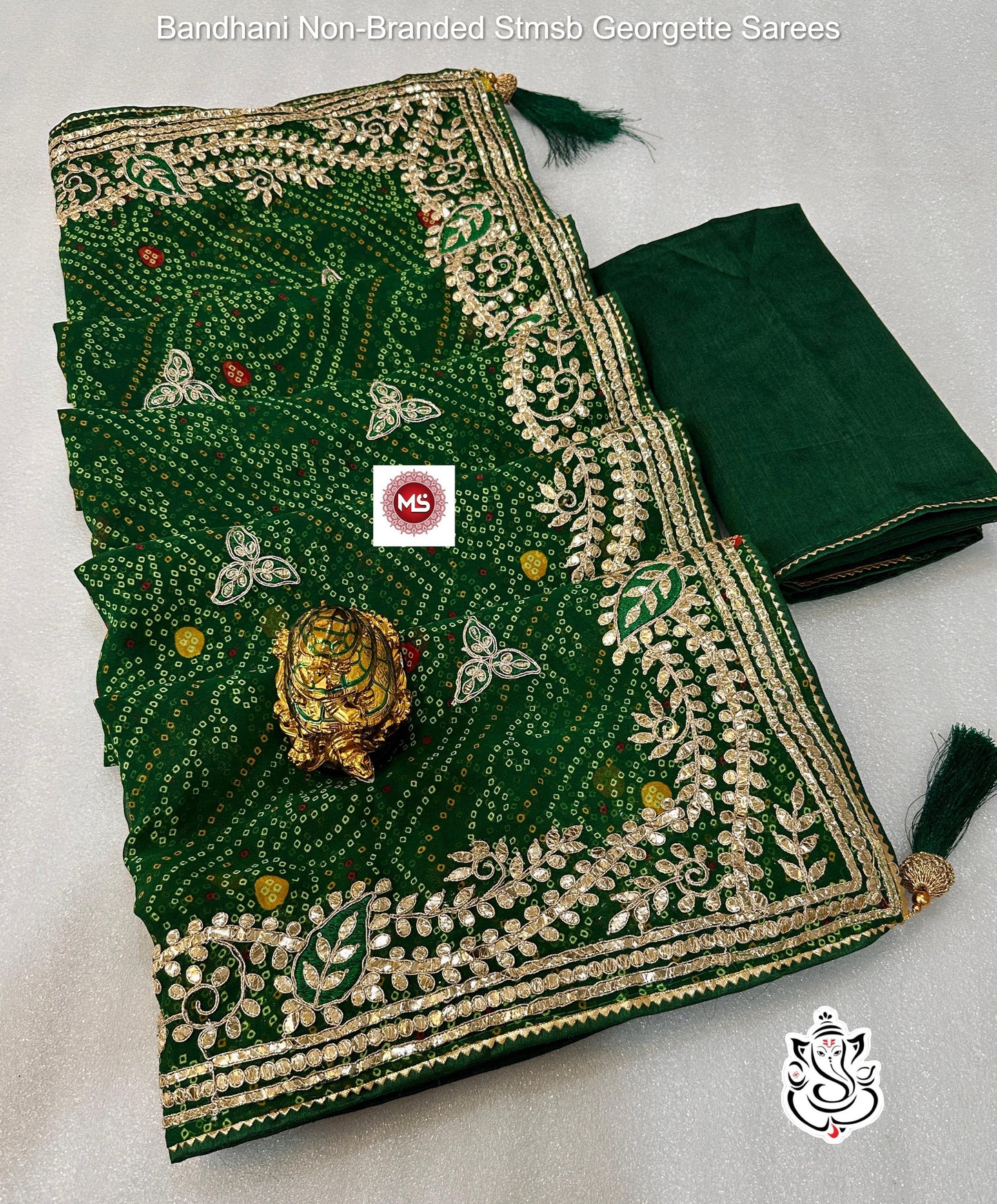 Bandhani Non-Branded Stmsb Georgette Sarees