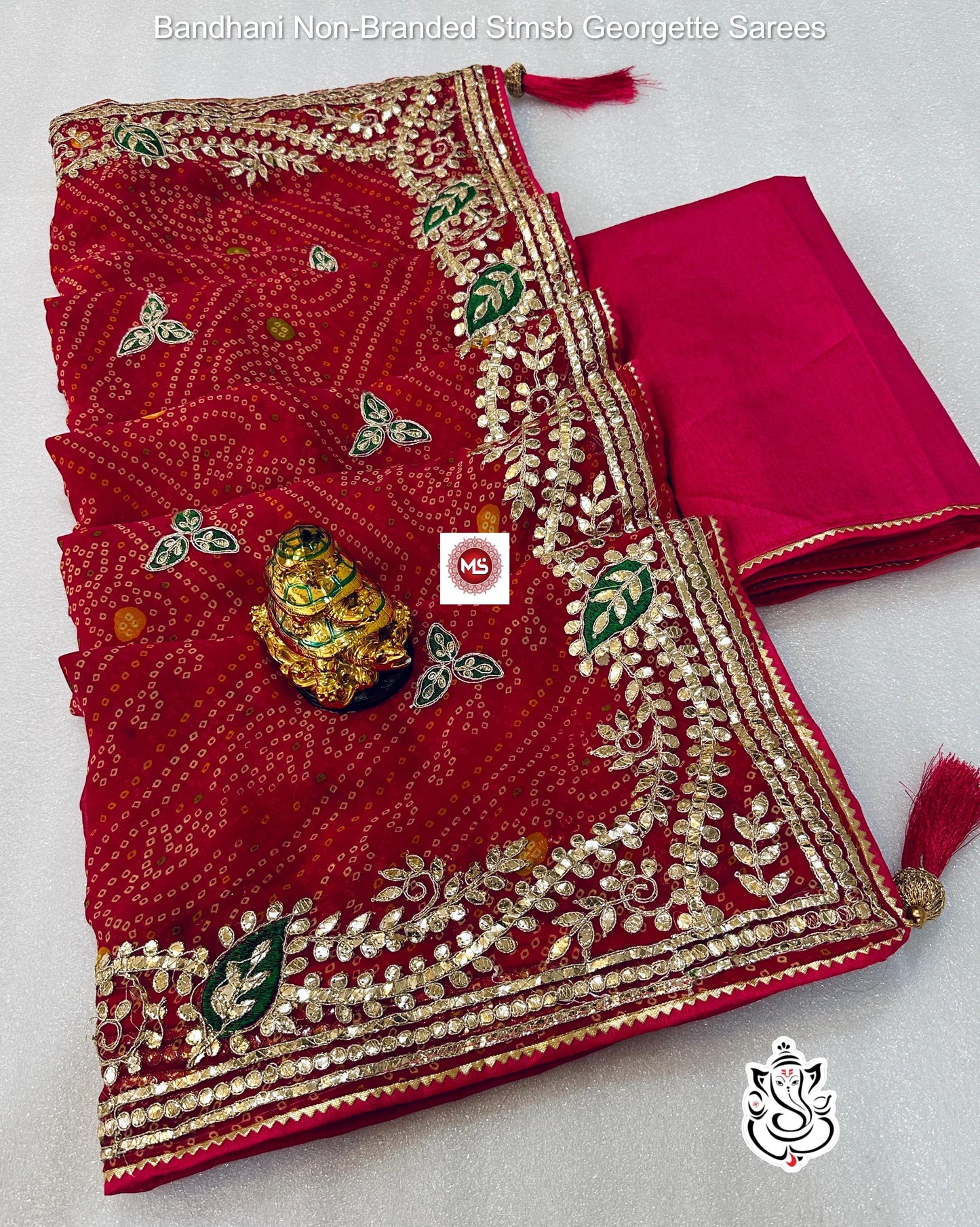 Bandhani Non-Branded Stmsb Georgette Sarees
