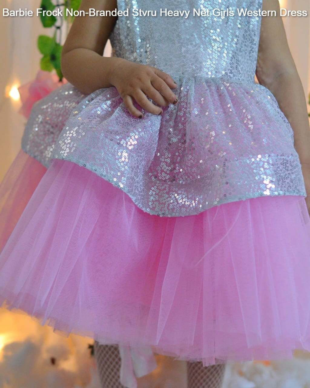 Barbie Frock Non-Branded Stvru Heavy Net Girls Western Dress