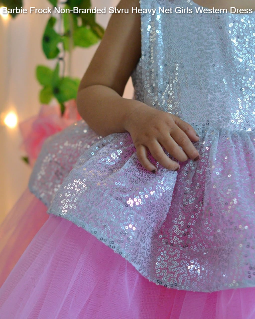 Barbie Frock Non-Branded Stvru Heavy Net Girls Western Dress