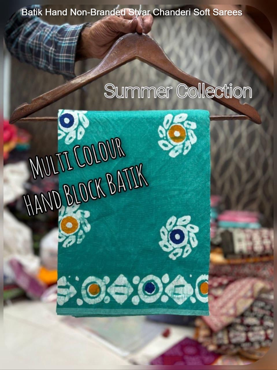 Batik Hand Non-Branded Stvar Chanderi Soft Sarees