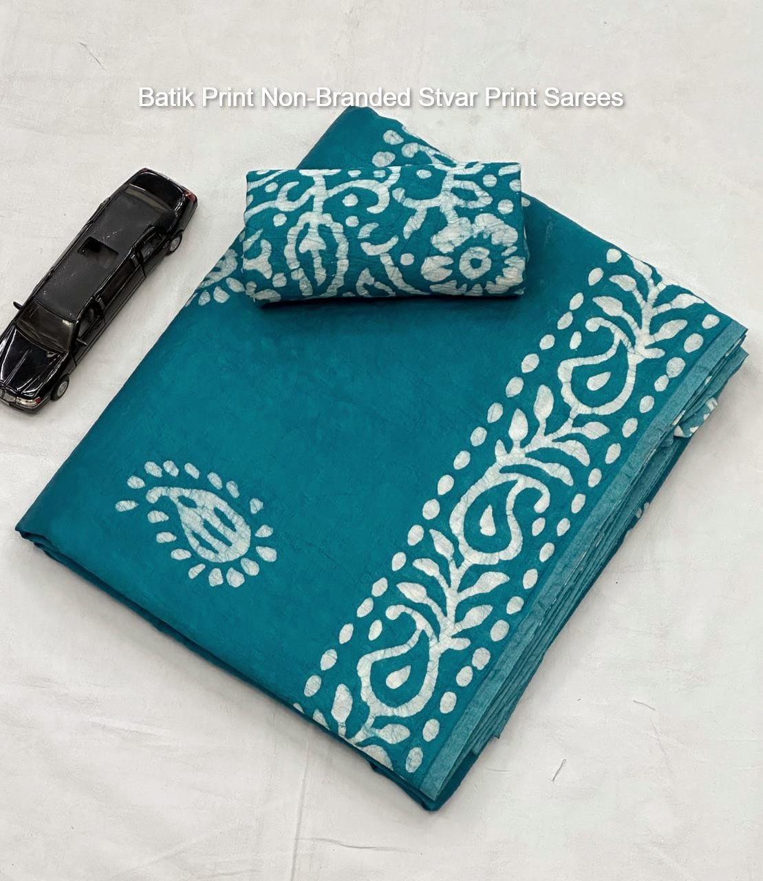 Batik Print Non-Branded Stvar Print Sarees