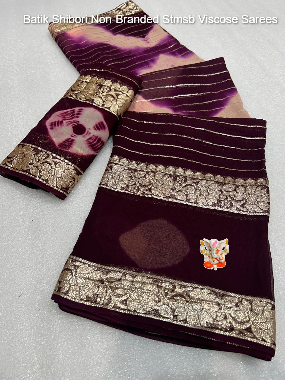 Batik Shibori Non-Branded Stmsb Viscose Sarees