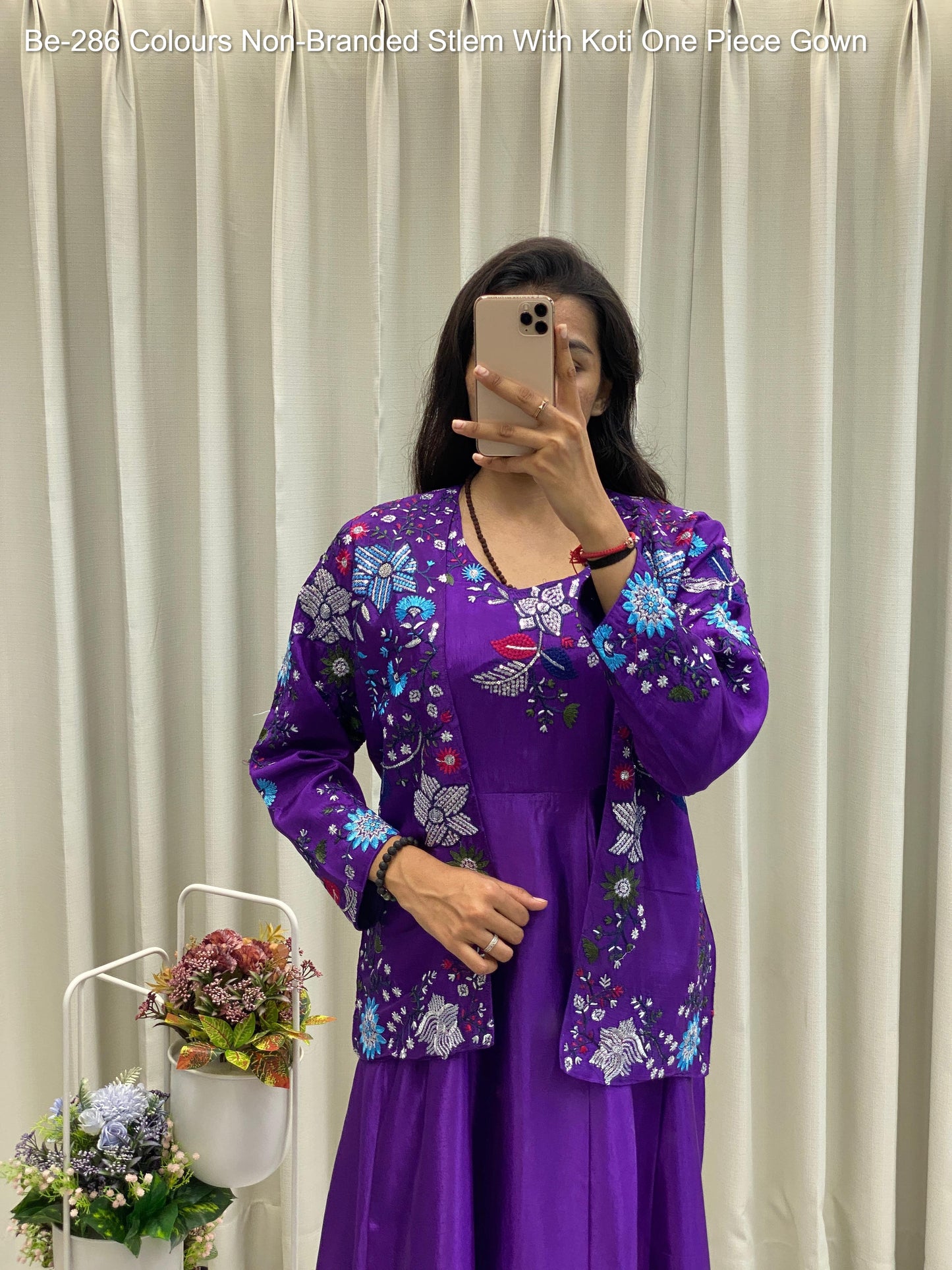 Be-286 Colours Non-Branded Stlem With Koti One Piece Gown